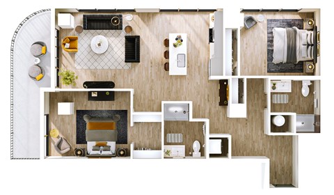 Stella at Star Metals B4 Two Bedroom Floor Plan